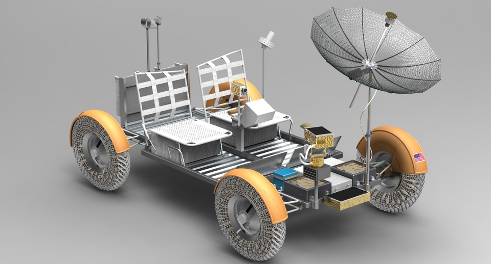 Researchers 3D print moon rover wheel prototype with NASA